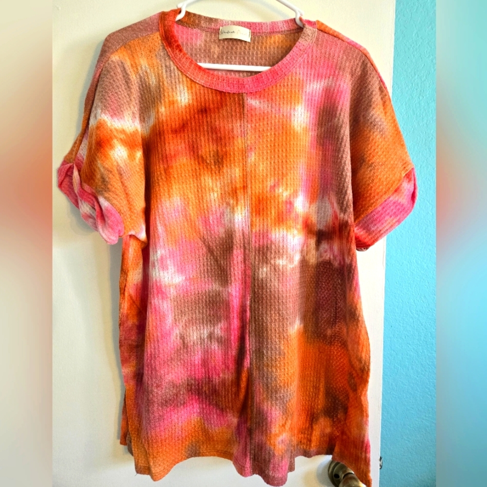 Perfect Peach Tie-Dye Shirt Size XL